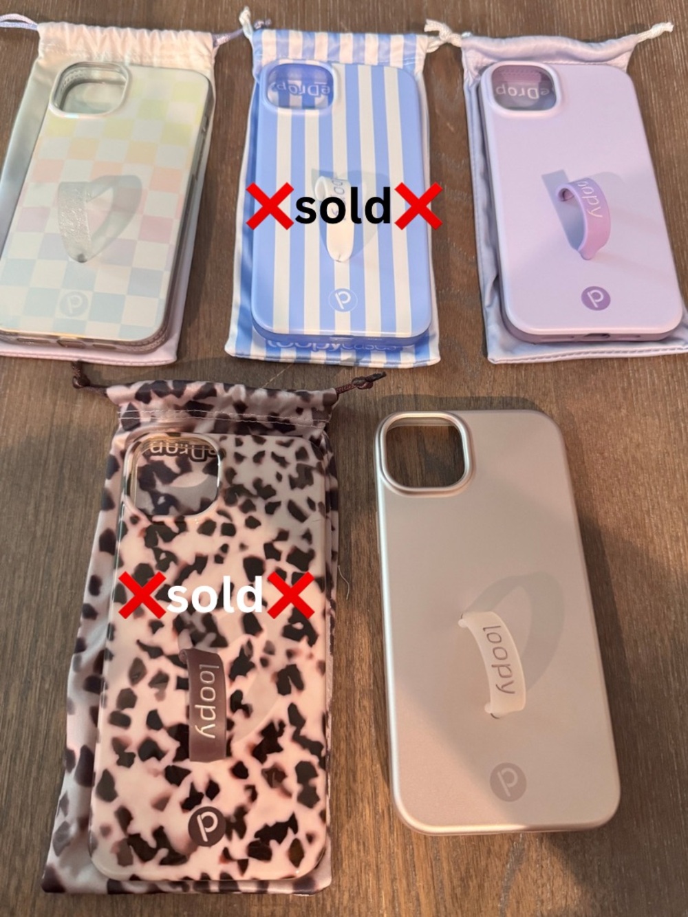 Loopy Cases Protective Phone Case with Grip Ring - Assorted Colors
